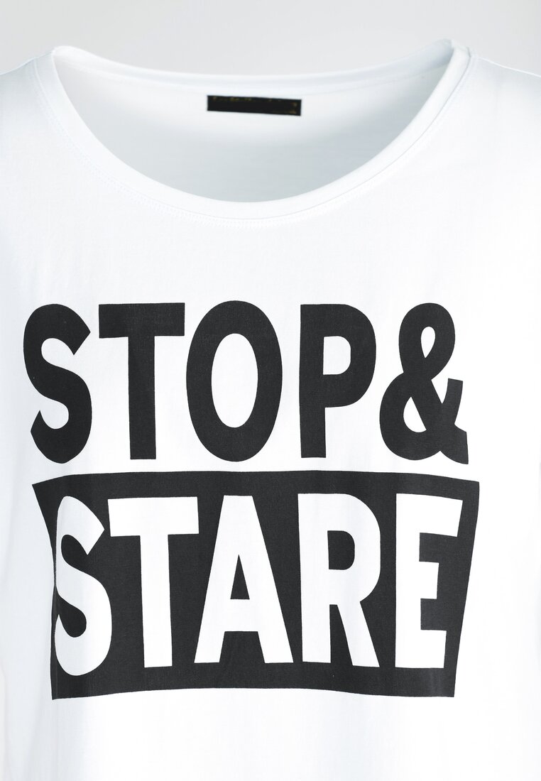 Biały T-shirt Stop&Stare