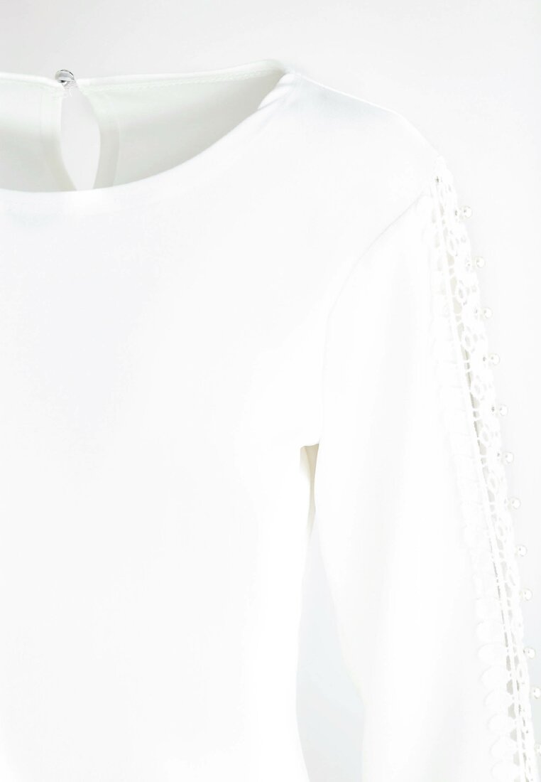 Biała Bluzka Lace Strap