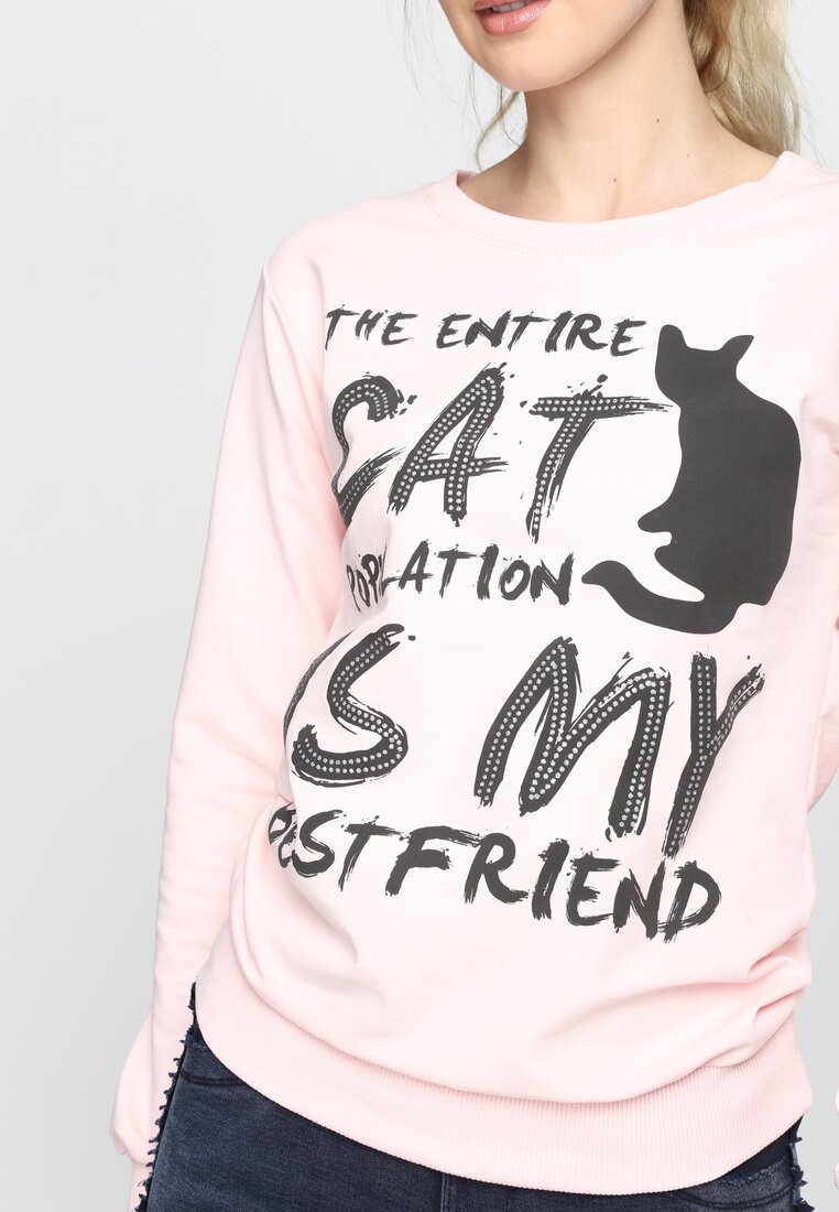 Różowa Bluza Entire Cat