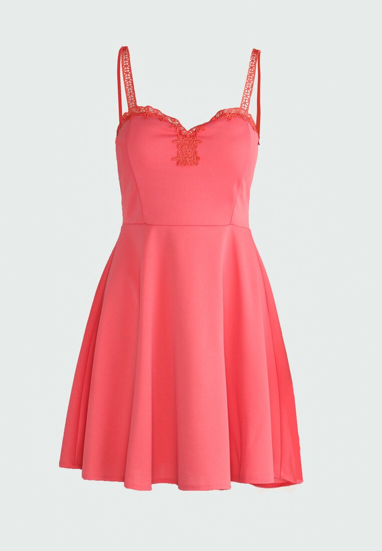 Koralowa Sukienka Lace Dress
