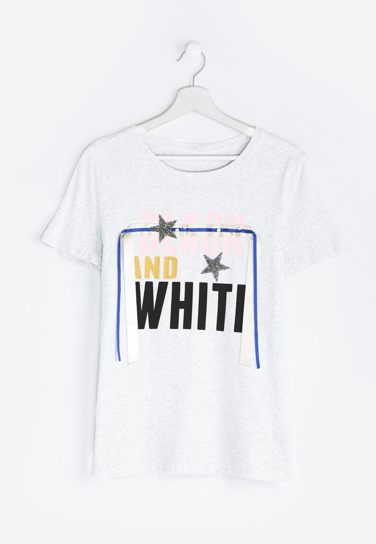 Jasnoszary T-shirt And White