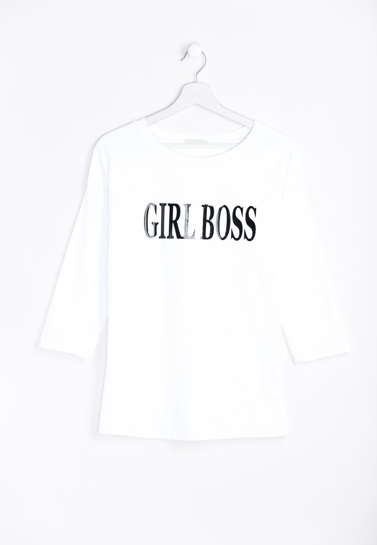 Biała Bluzka Boss Lady