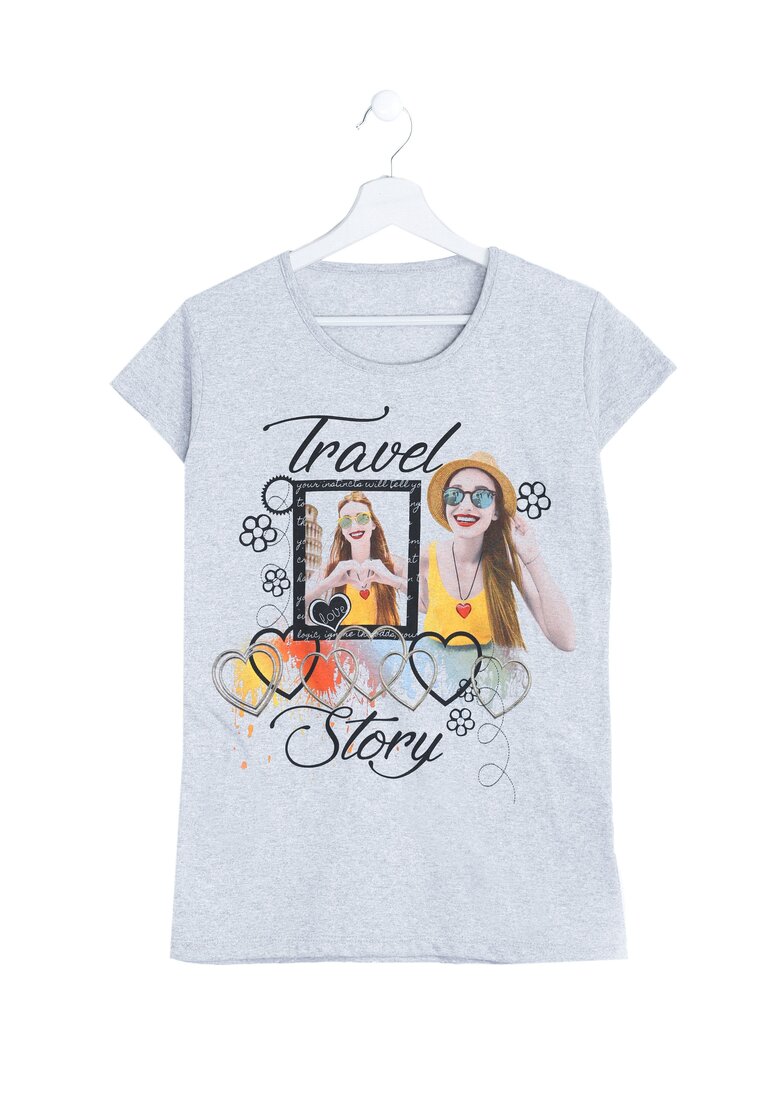 Szary T-shirt Travel Story