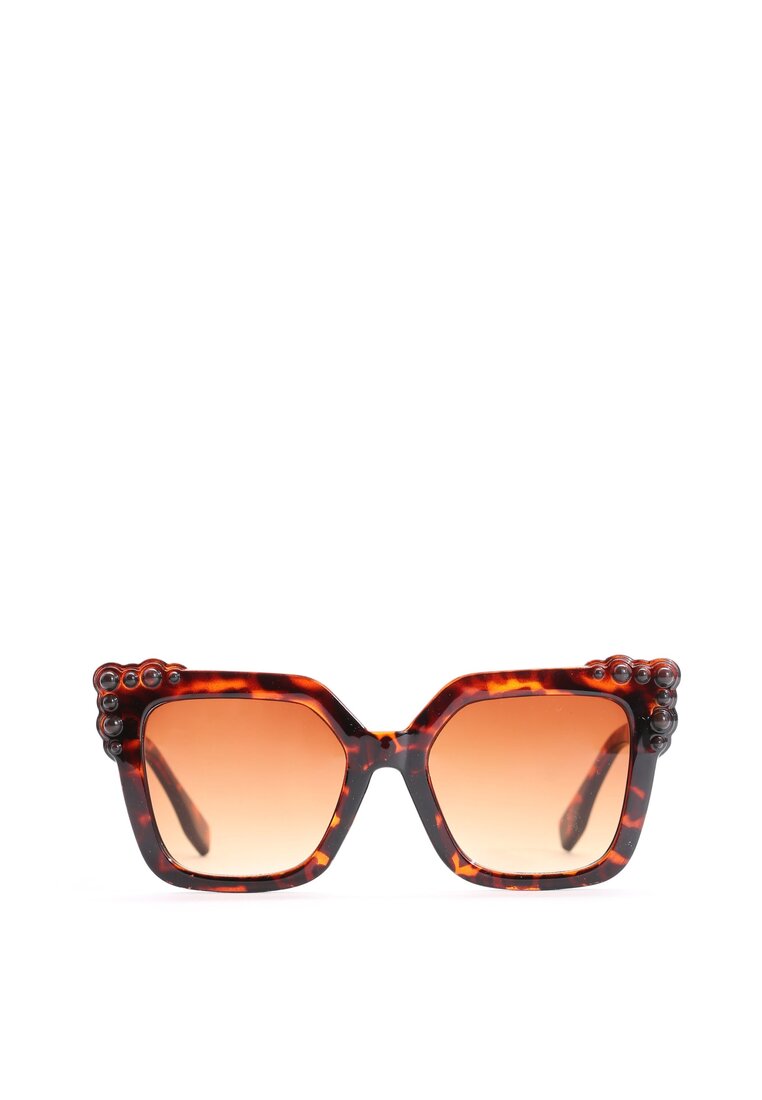 Brązowo-Pomarańczowe Okulary Maddie