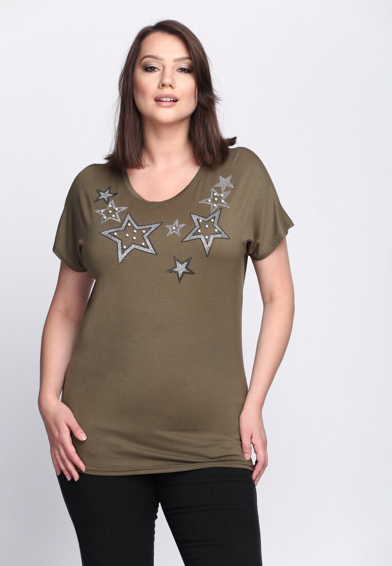 Ciemnozielony T-shirt Stellar