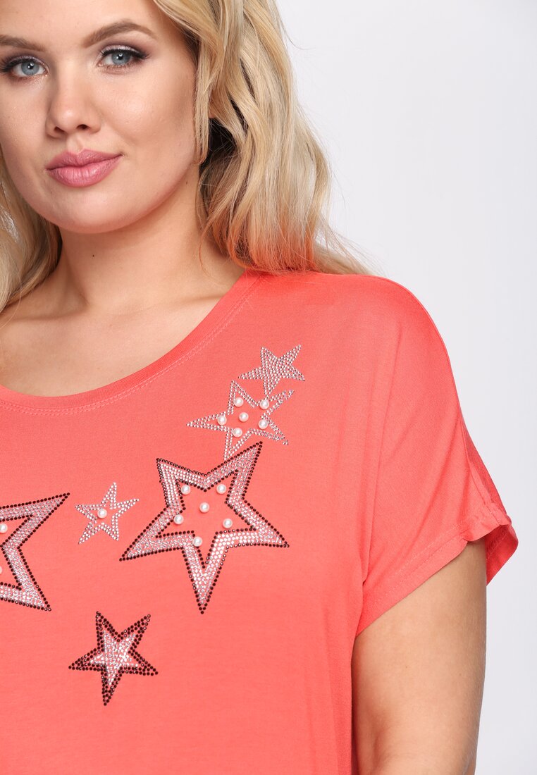 Koralowy T-shirt Stellar
