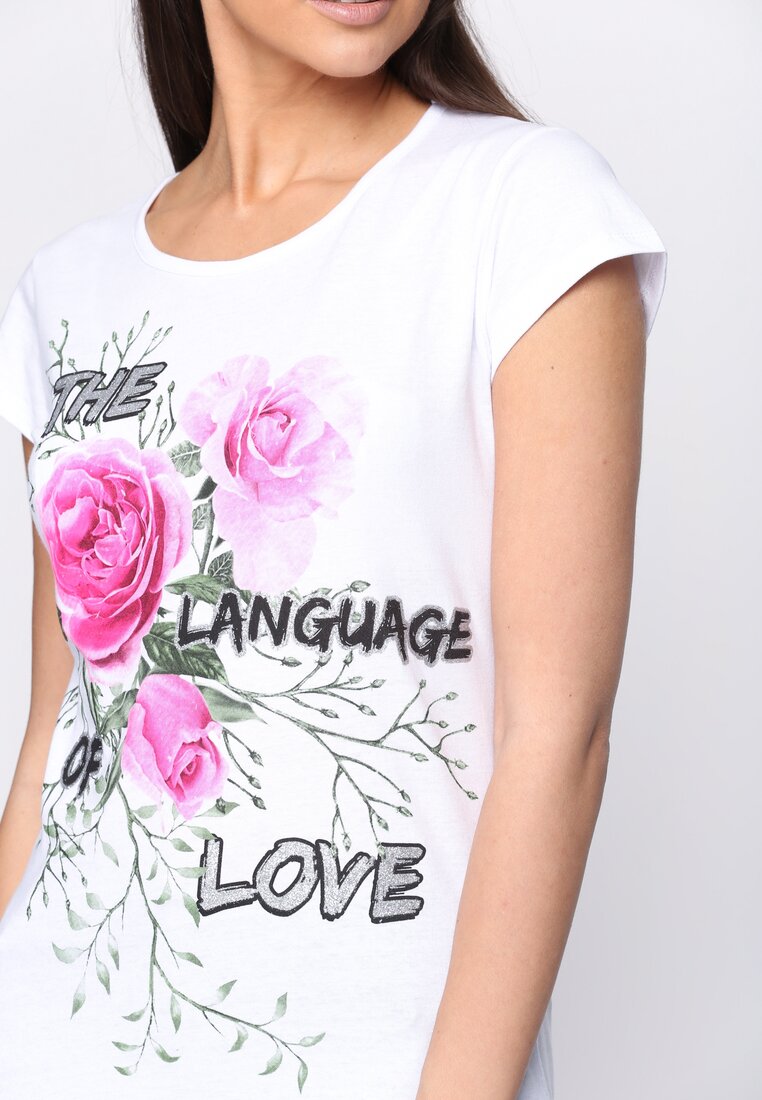Biały T-shirt Perfect Language