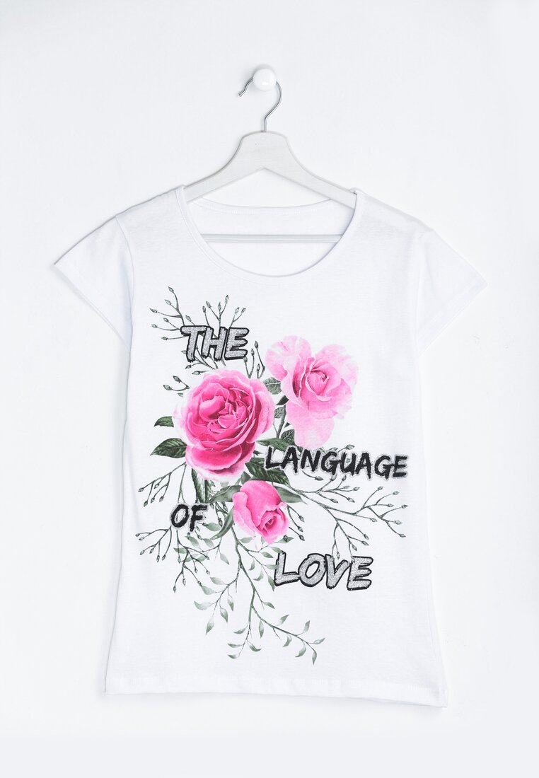 Biały T-shirt Perfect Language