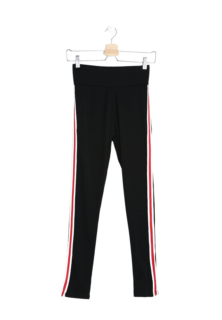 Czarno-Czerwone Legginsy Feel Alive
