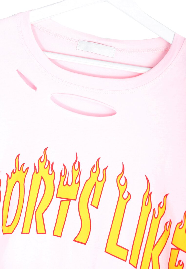 Różowy T-shirt In The Fire