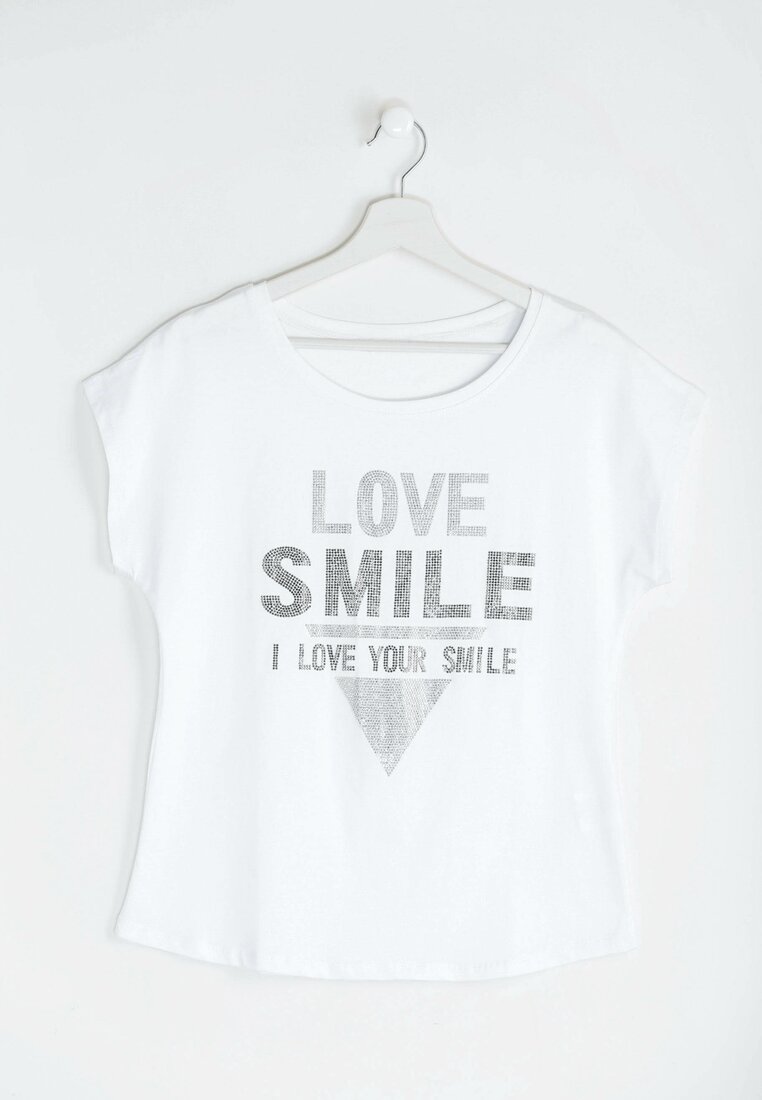 Biały T-shirt Love Smile