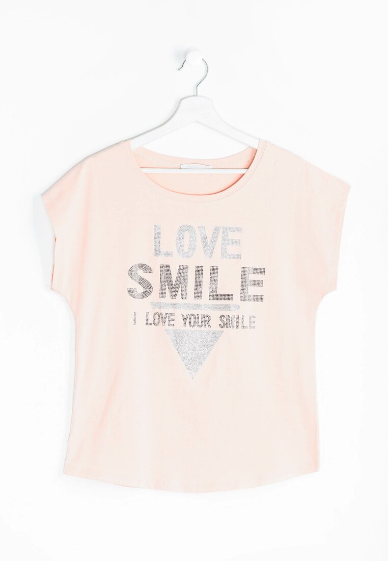 Różowy T-shirt Love Smile