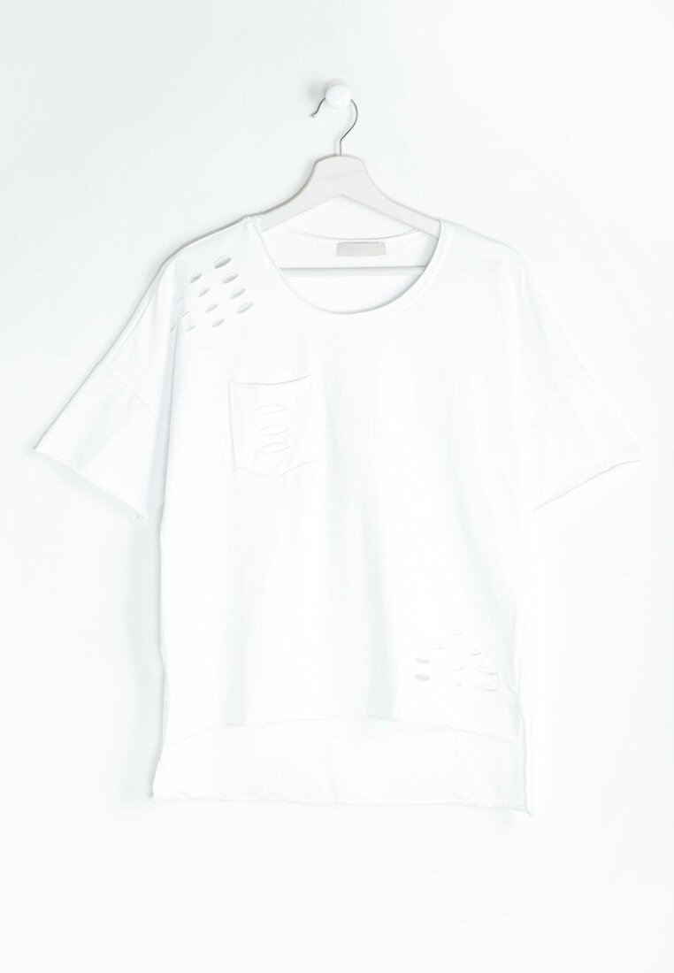 Biały T-shirt Recut