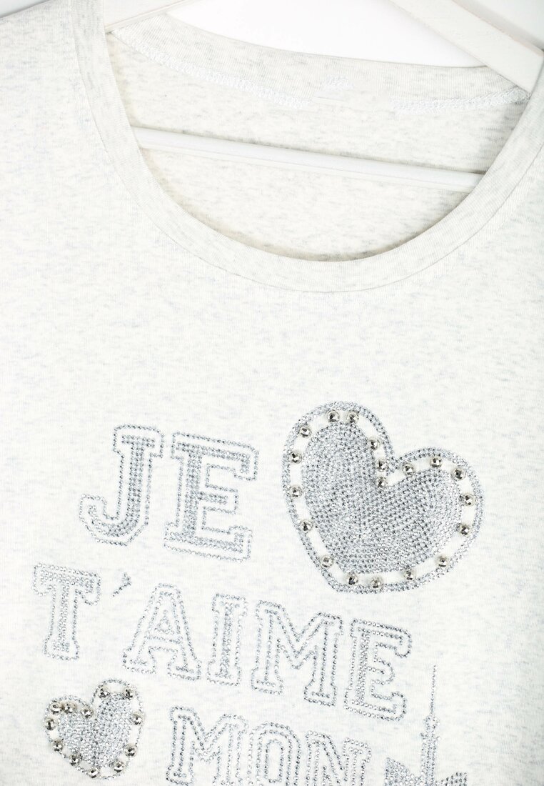 Szary T-shirt Love Paris