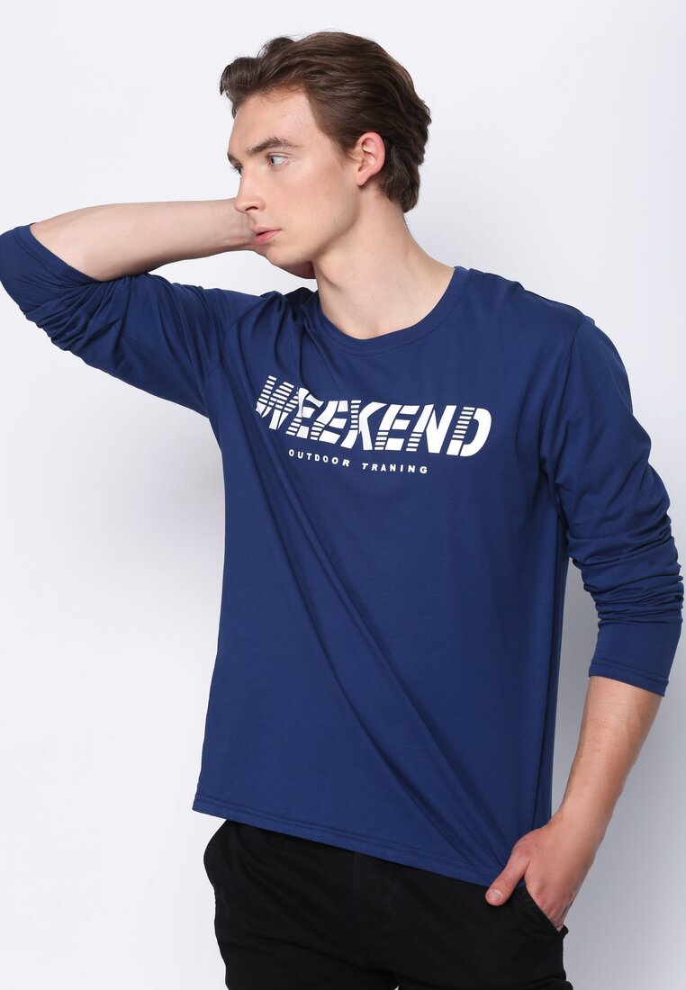 Niebieska Koszulka Weekend Vibes