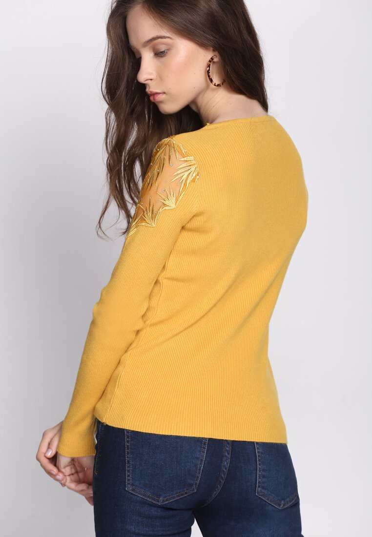 Żółty Sweter Do Not Wait