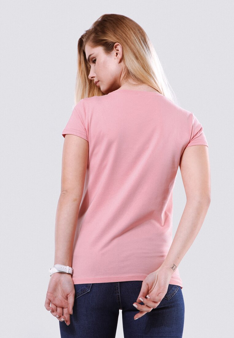 Różowy T-shirt Steer Clear Of