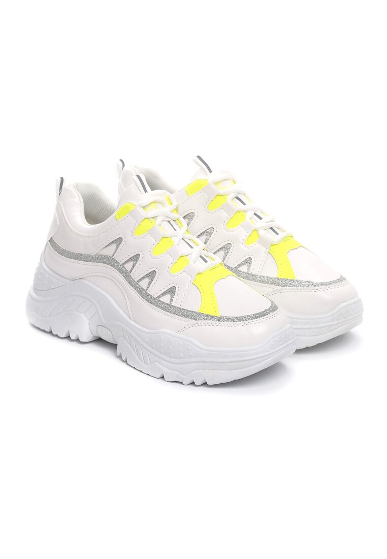 Biało-Żółte Sneakersy Realise