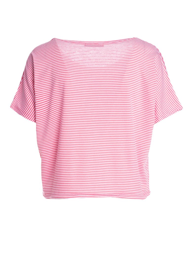 Różowy T-shirt Window Pane