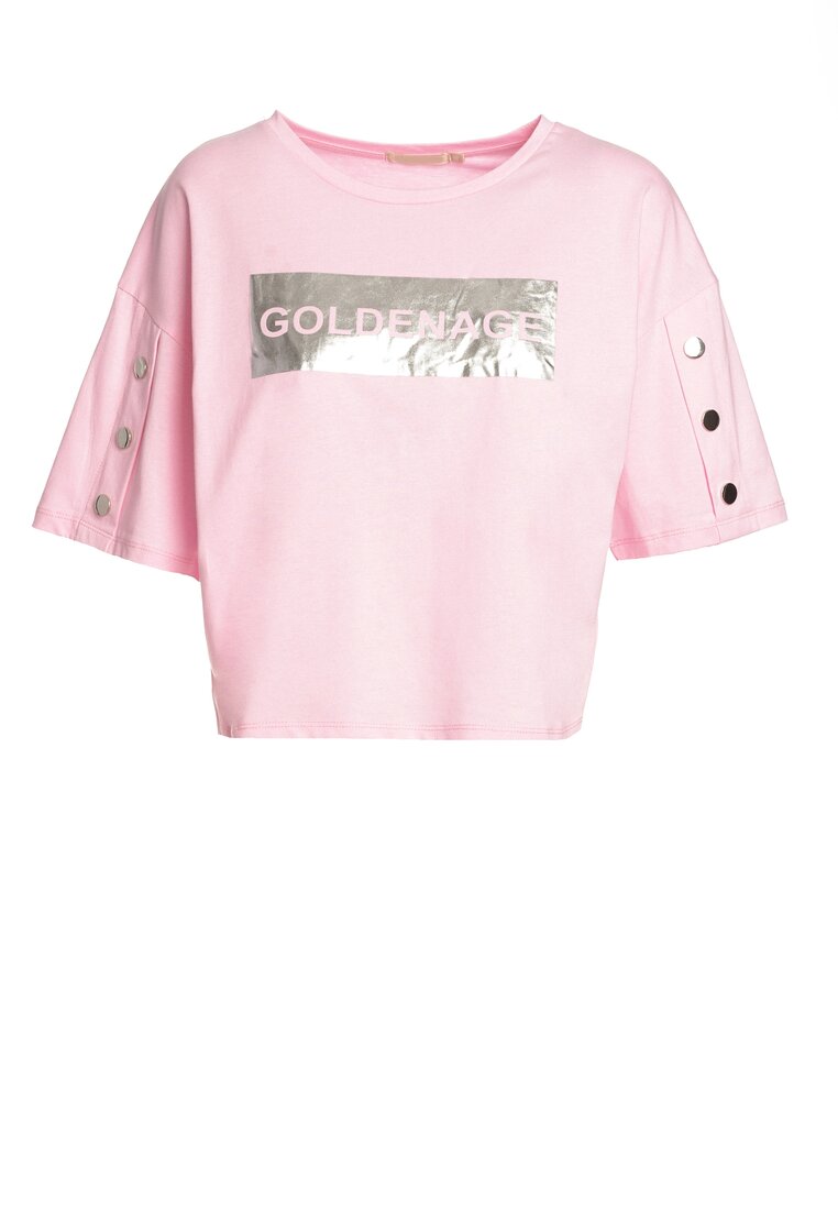 Różowy T-shirt Band