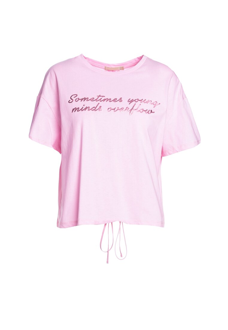 Różowy T-shirt Outline