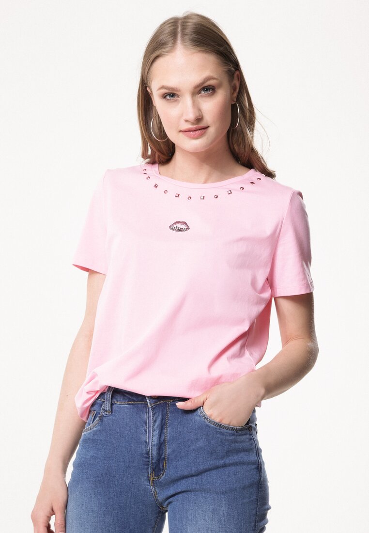 Różowy T-shirt Delusive