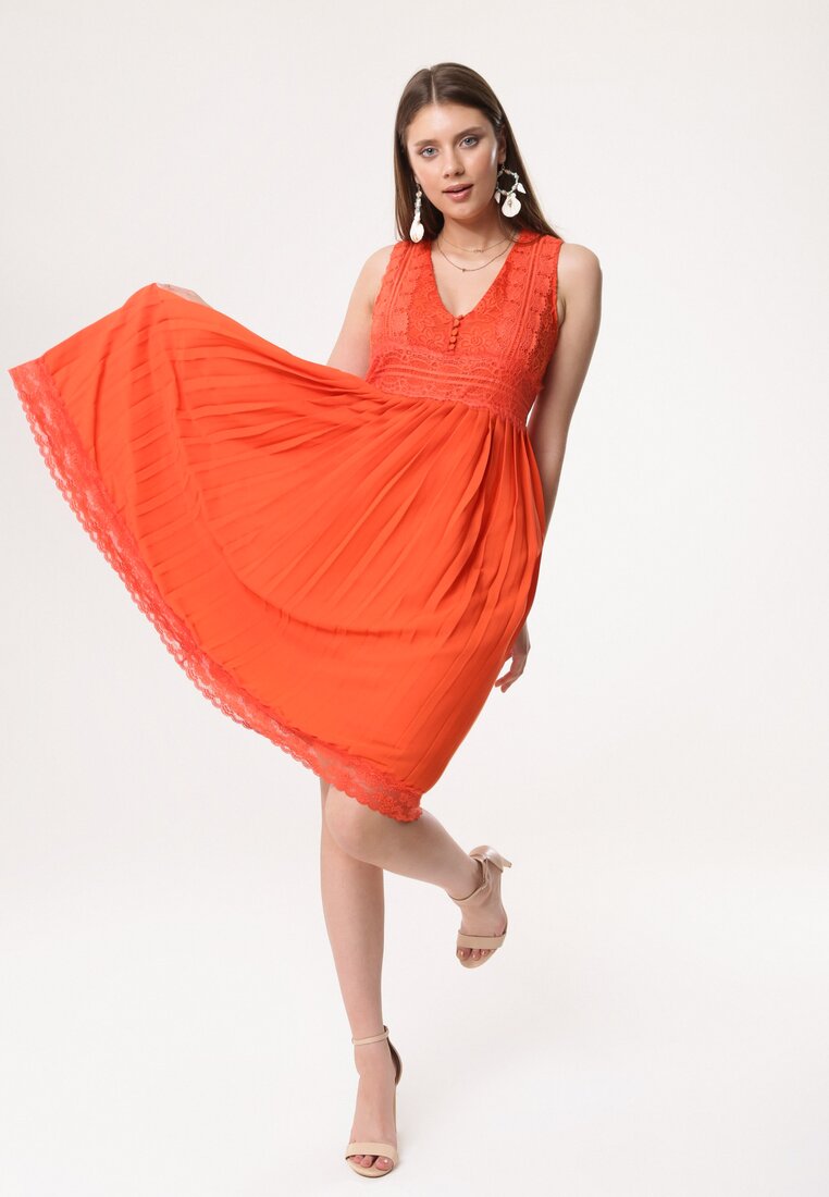 Pomarańczowa Sukienka Veridical