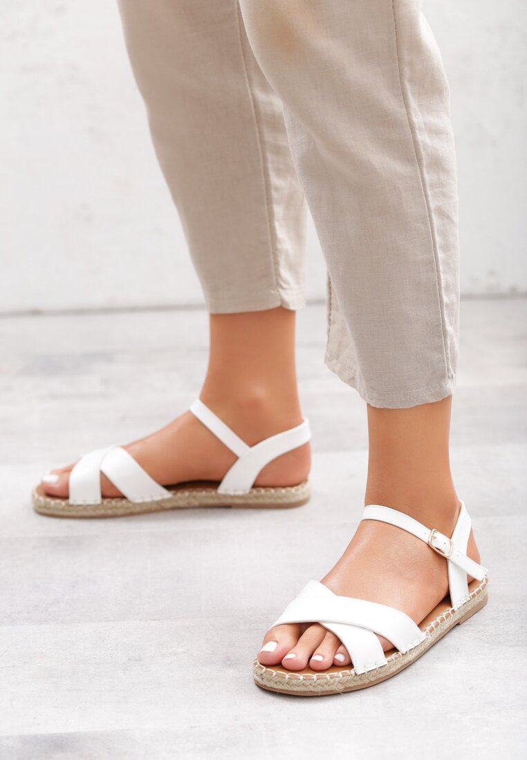Białe Sandały Cottony
