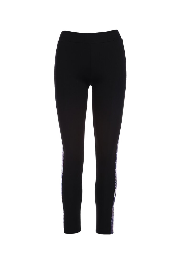 Czarno-Niebieskie Legginsy Annalise