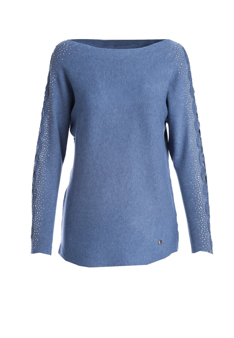 Niebieski Sweter Aubergine