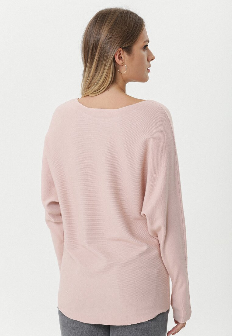 Pulover Roz deschis