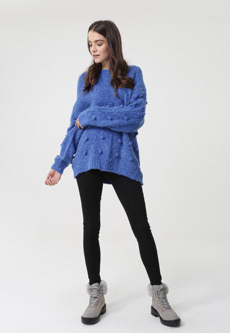 Niebieski Sweter Burlingame