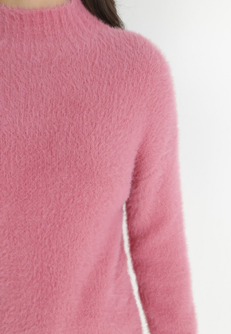 Ciemnoróżowy Sweter Wełniany Holding On