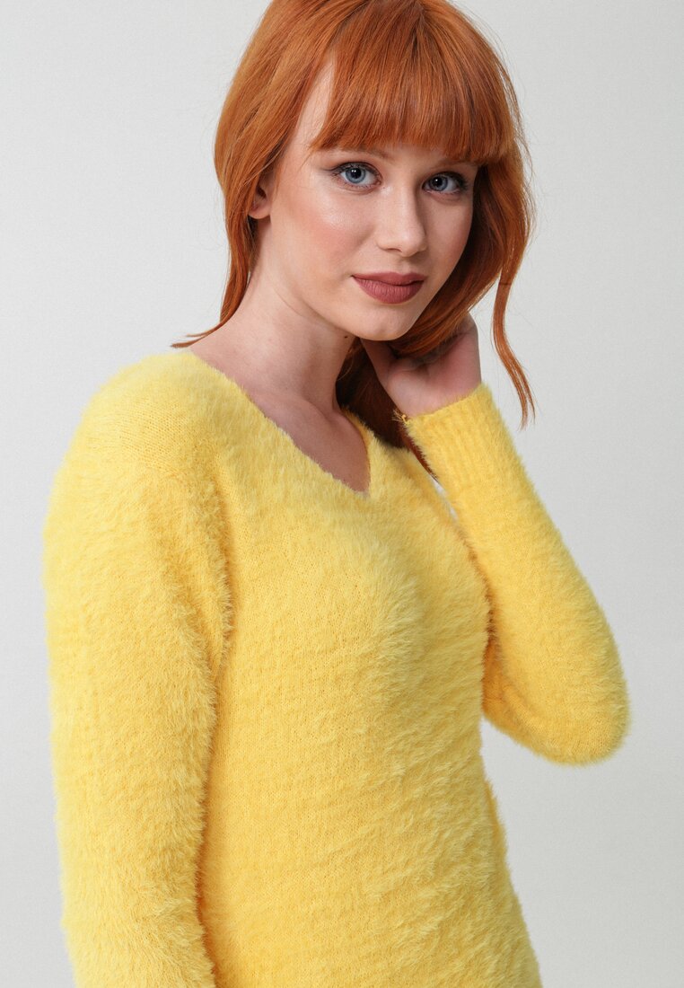 Żółty Sweter No Care