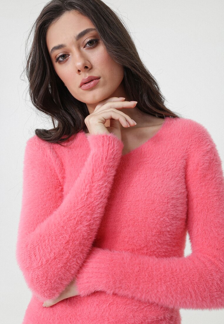 Różowy Sweter No Care