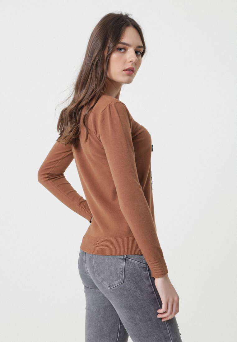 Jasnobrązowy Sweter Bowers