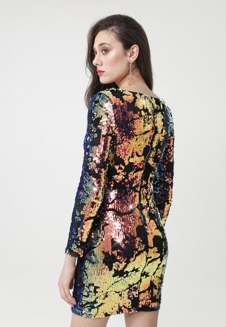 Czarno-Złota Sukienka Delfina