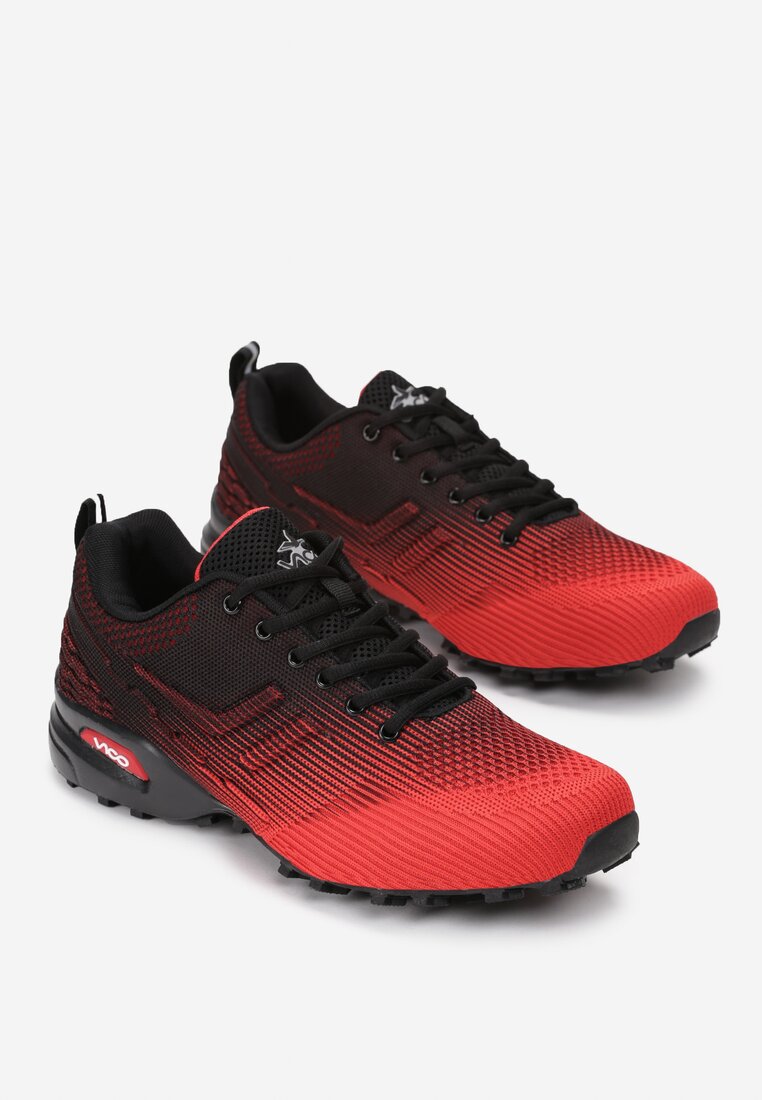 Czerwono-Czarne Buty Sportowe Stafford