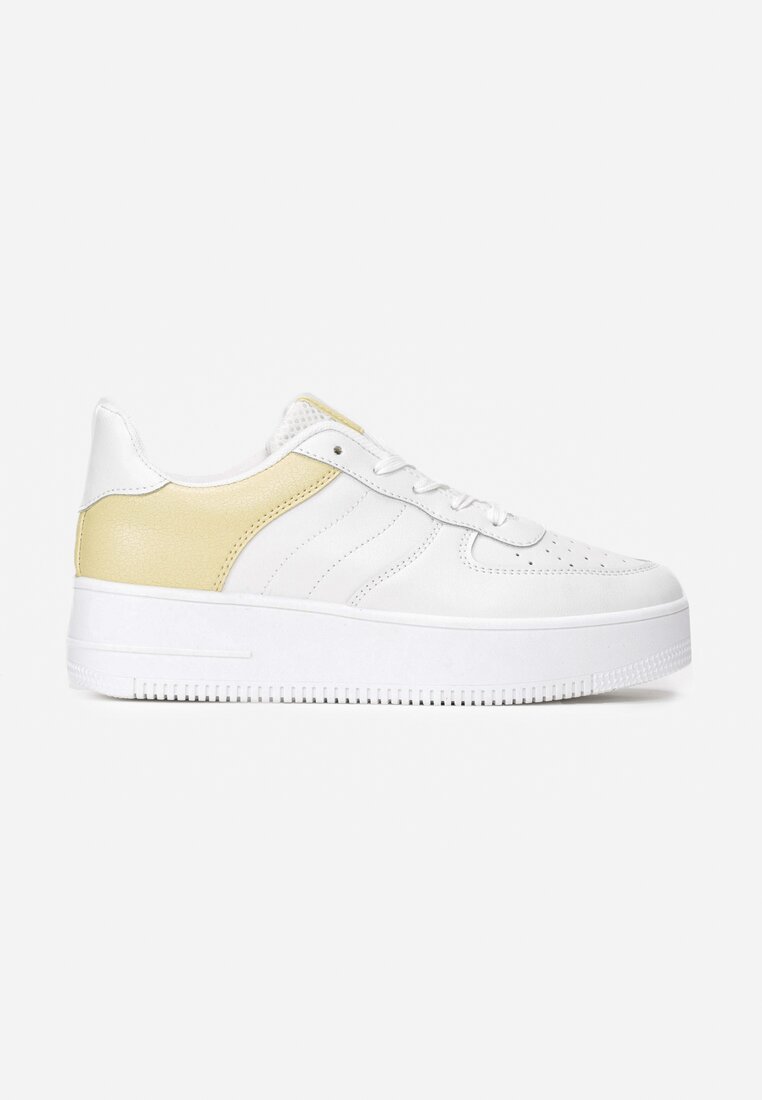 Biało-Żółte Sneakersy Christy