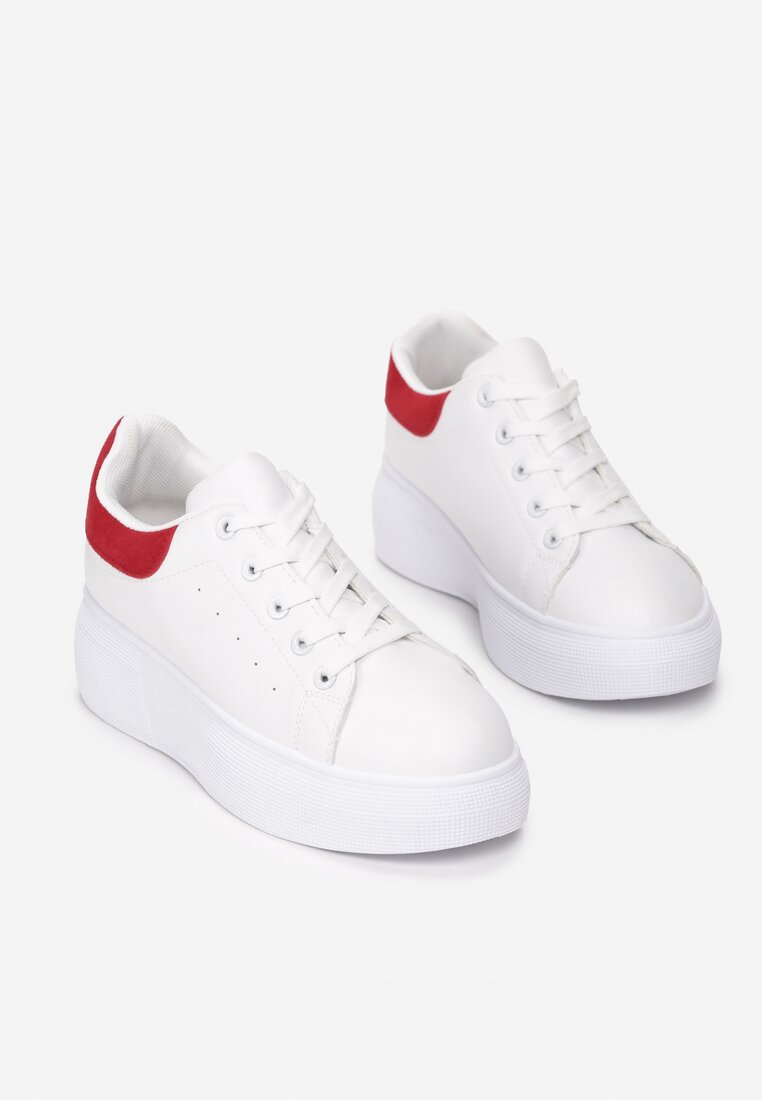 Biało-Czerwone Sneakersy Harding