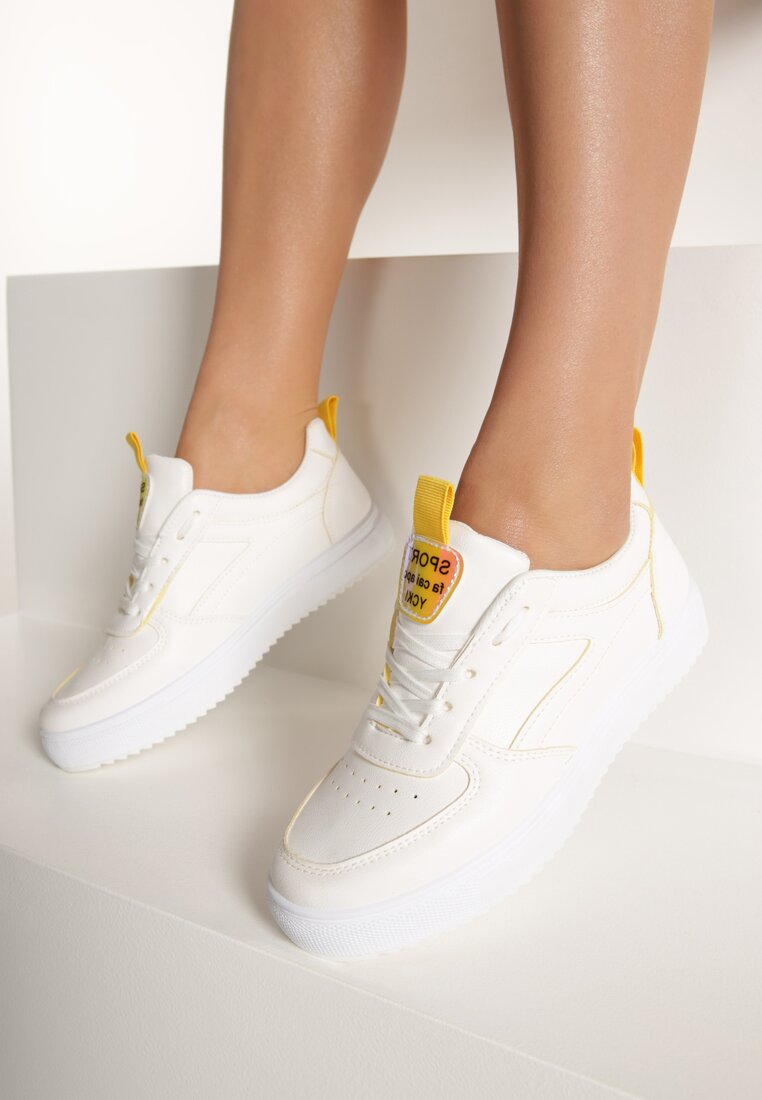 Biało-Żółte Sneakersy Phillips