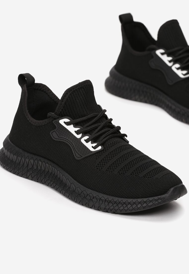 Czarno-Białe Buty Sportowe Thurdian
