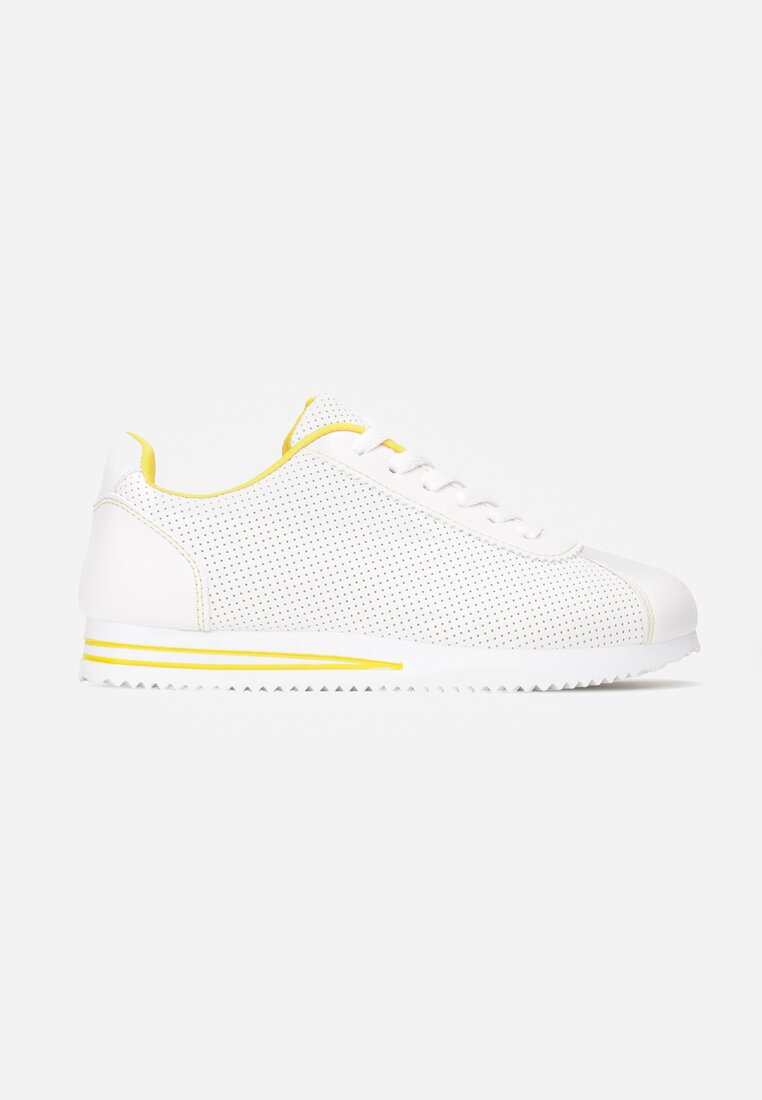 Biało-Żółte Buty Sportowe Evidone
