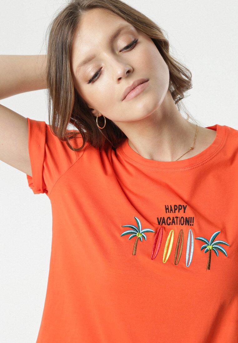 Pomarańczowy T-shirt Amphise