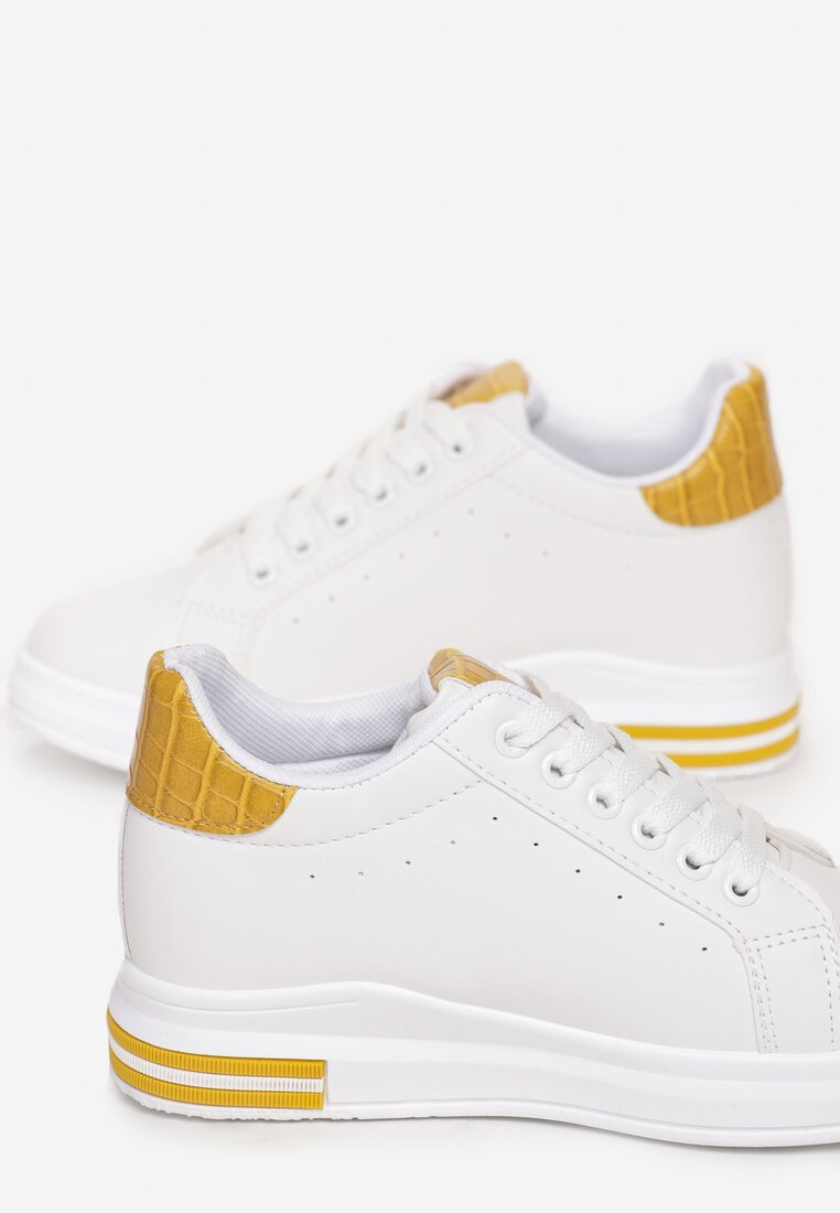 Biało-Żółte Sneakersy Xanthe