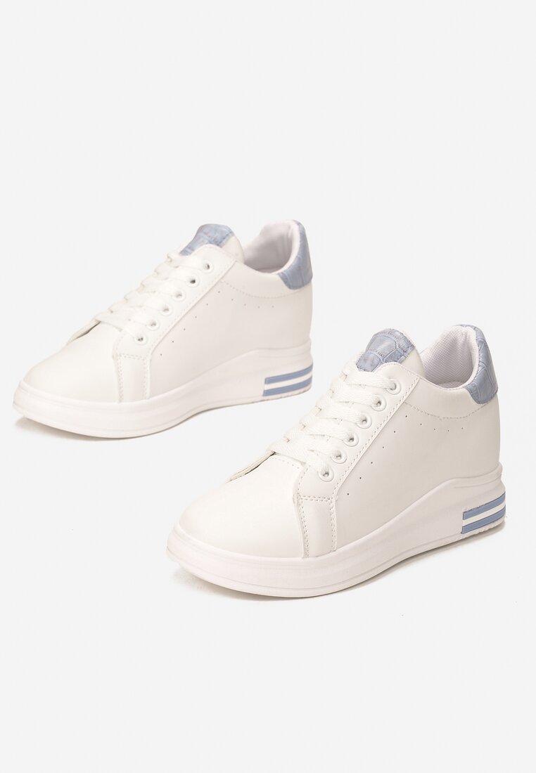 Biało-Niebieskie Sneakersy Xanthe