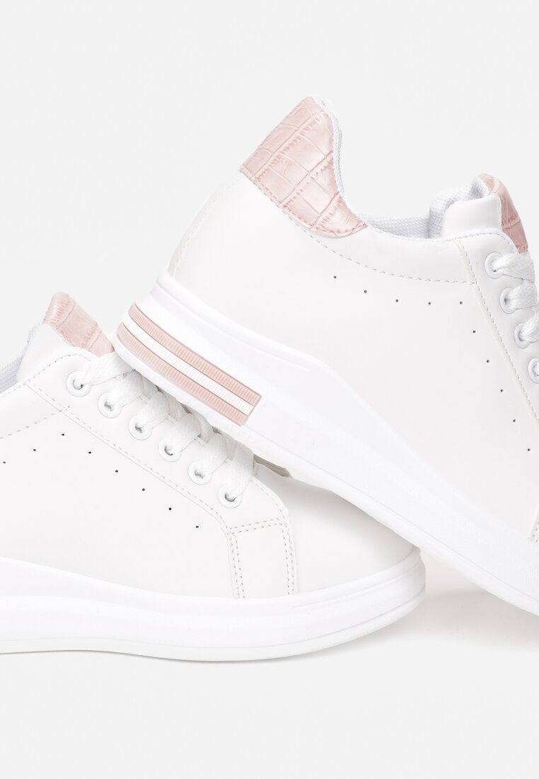 Biało-Różowe Sneakersy Xanthe