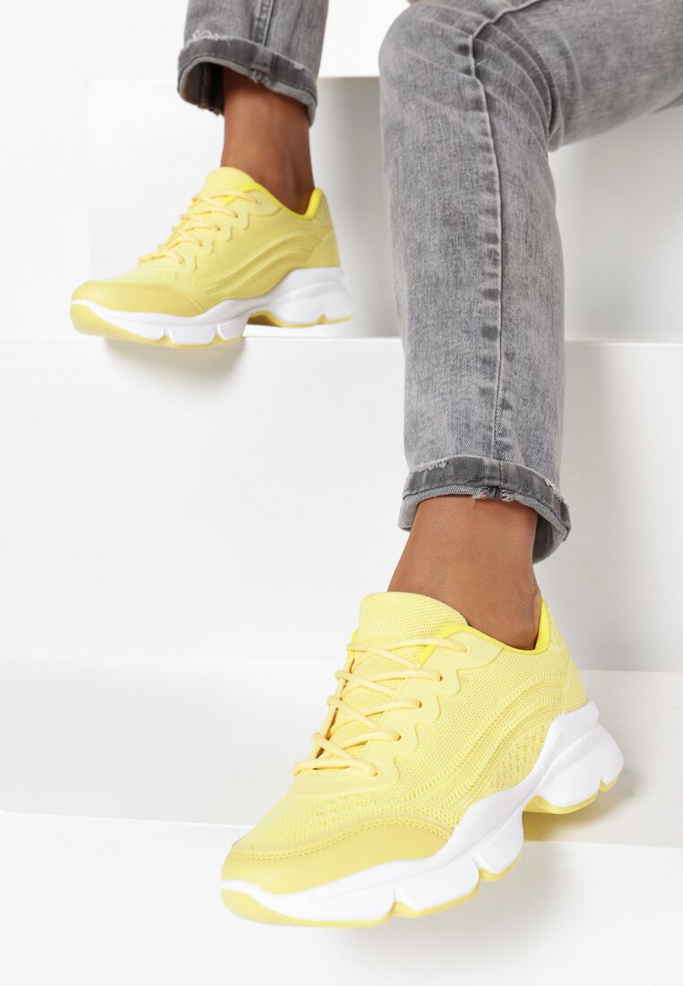 Żółte Sneakersy Menodiace