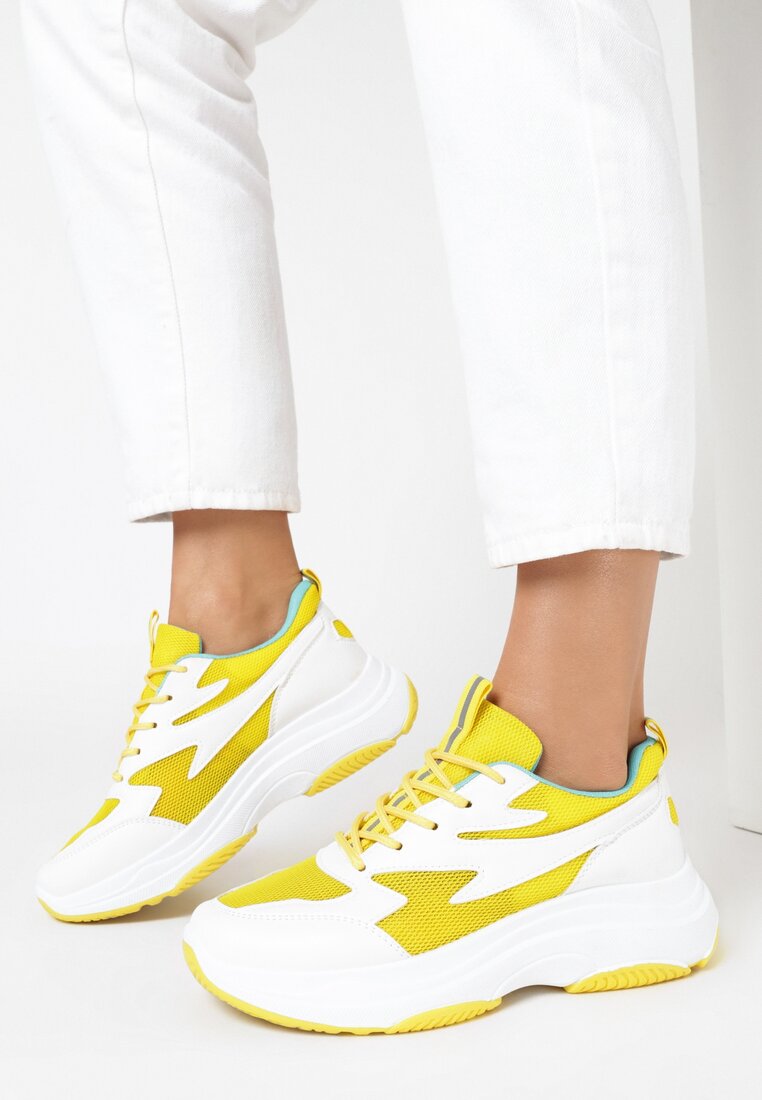 Biało-Żółte Sneakersy Tanager