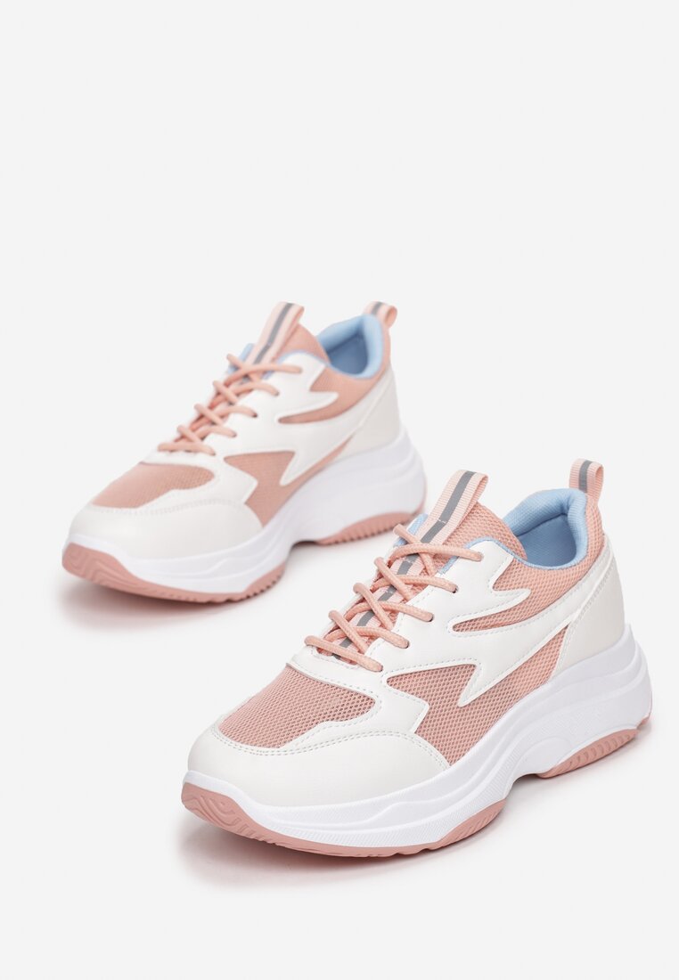 Biało-Różowe Sneakersy Tanager